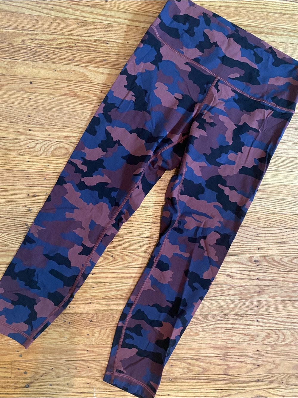 lululemon athletica Girls' Burgundy and Black Camo Leggings